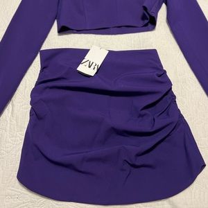 Skirt Zara L Purple new with tag